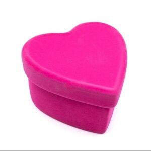NWT Target Bullseye Playground Valentines Pink Heart Flocked Storage Box